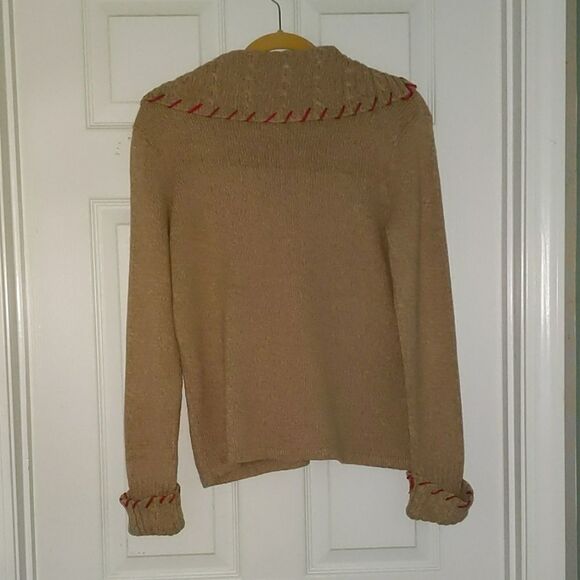 Tiara International snowman cardigan sweater Sz S - Picture 5 of 5